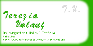 terezia umlauf business card